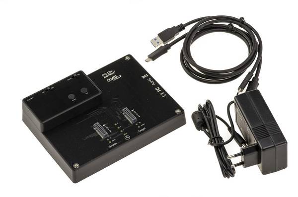 DOCKING STATION. Dock pour 2 SSD M2 NGFF NVMe PCIe Liaison USB3.2 Gen2 10GB AVEC FONCTION CLONAGE. Alimentation