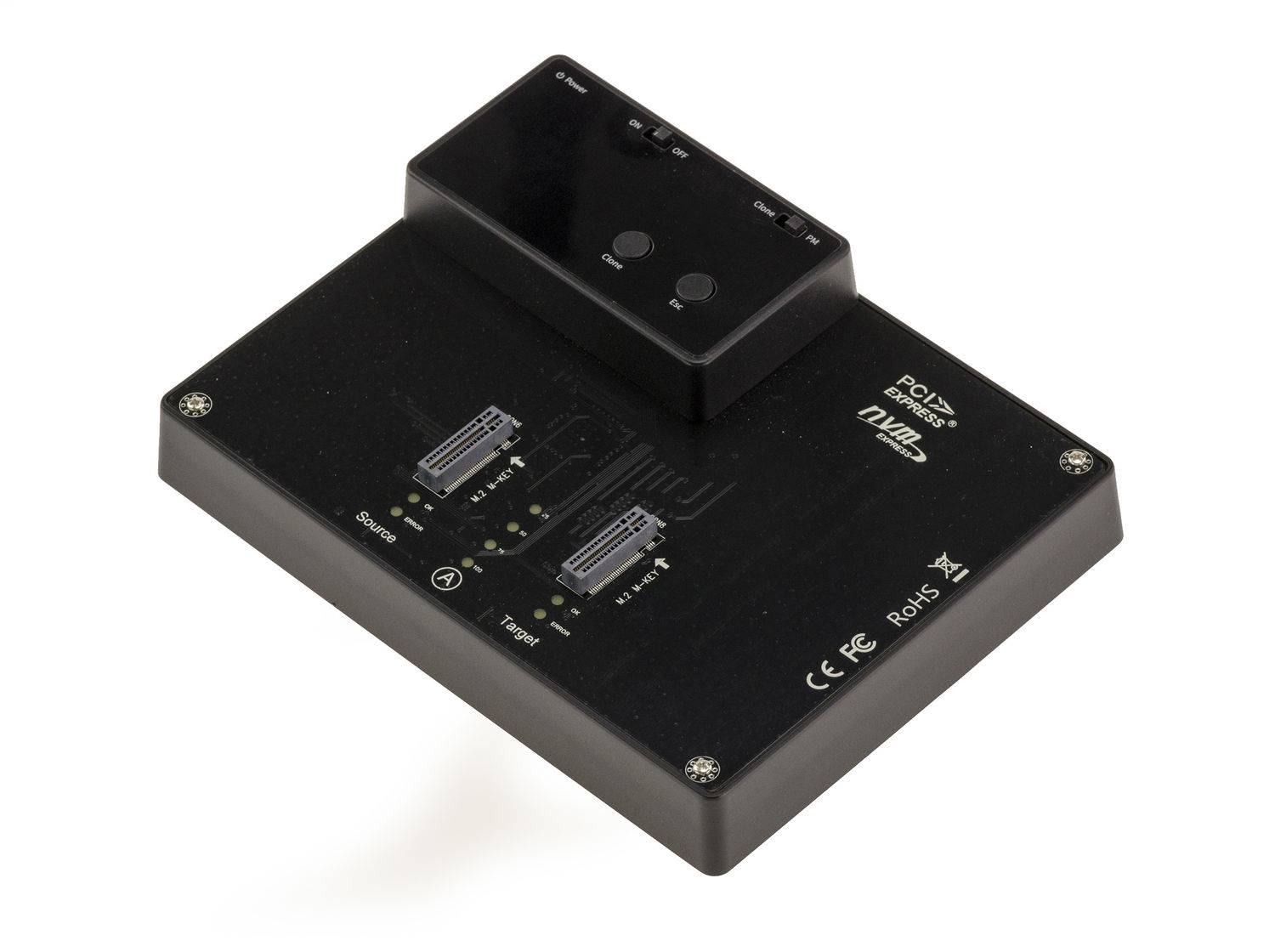 DOCKING STATION. Dock pour 2 SSD M2 NGFF NVMe PCIe Liaison USB3.2 Gen2 10GB AVEC FONCTION CLONAGE. Alimentation-3