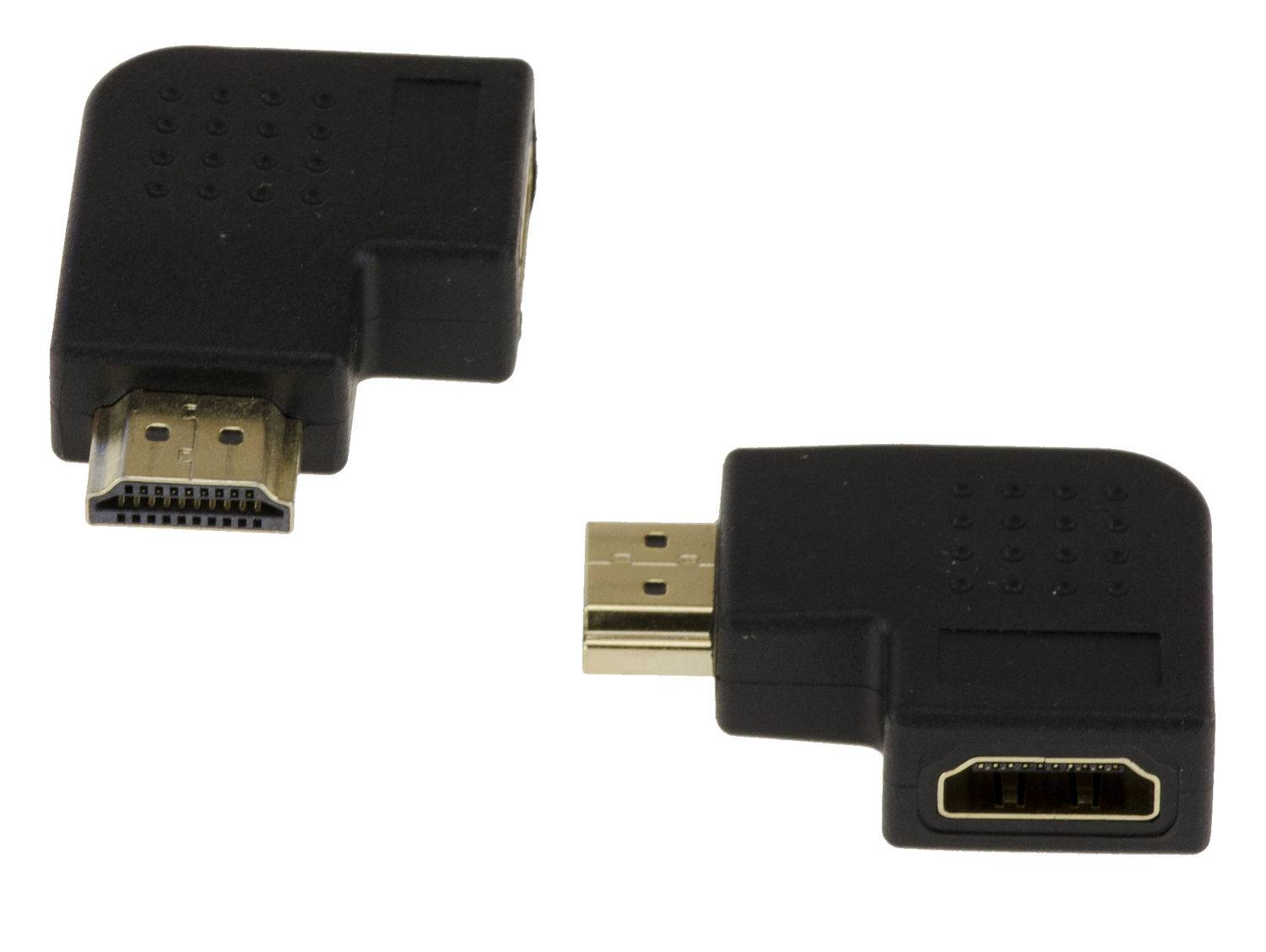 Adaptateur Plat avec Angle 90° vers la Droite HDMI (Type A) Femelle vers Mâle-0