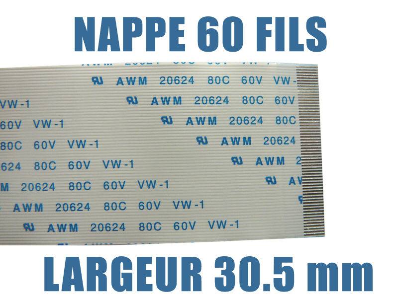 Nappe Ruban ZIF FPC - 60 PINS - PAS 0.5MM - LONGUEUR 200mm Ruban-0