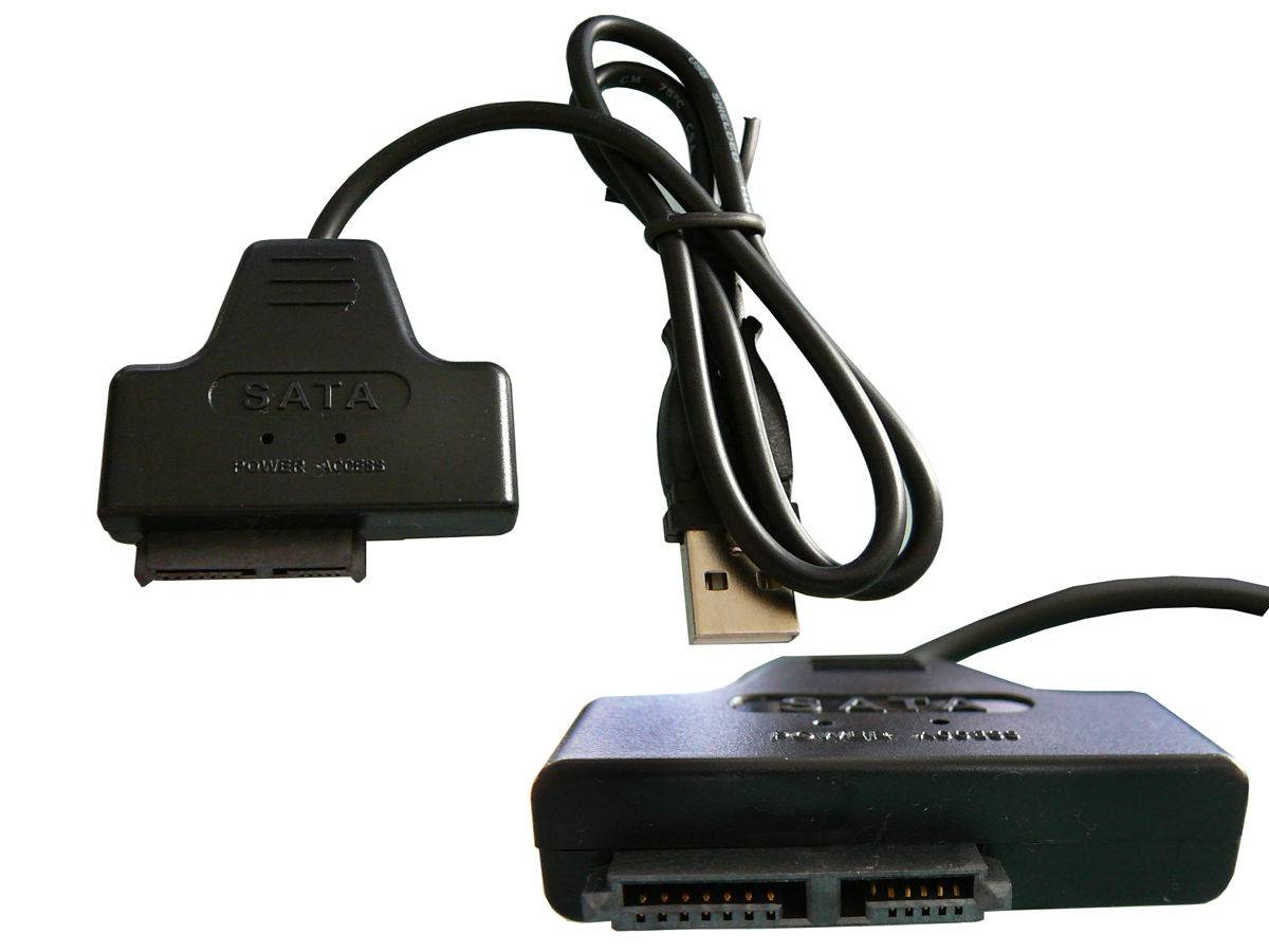 Convertisseur mini SATA (= SlimSATA) vers USB 2.0 - CORDON Auto Alimenté Auto Alimenté-0