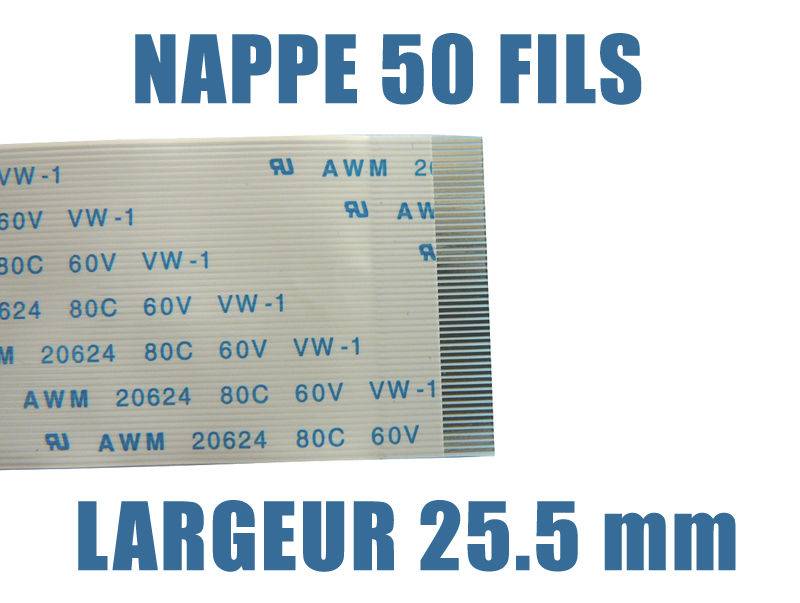 Nappe Ruban ZIF FPC - 50 PINS - PAS 0.5MM - LONGUEUR 150mm Ruban-0