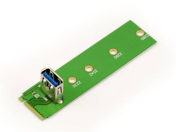 Carte M.2 (M2 NGFF PCIe M Key) USB 3.0 pour Bitcoin Mining - Pour y relier un riser USB/PCIe (Bitcoin Mining)