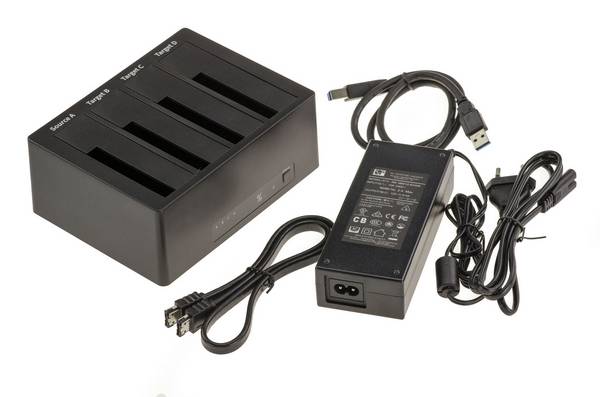 Docking Station. Dock pour 4 DISQUES SATA 2.5 ou 3.5 Liaison USB3 ou eSATA avec FONCTION CLONAGE. USB 3.0 5G, Alimentat