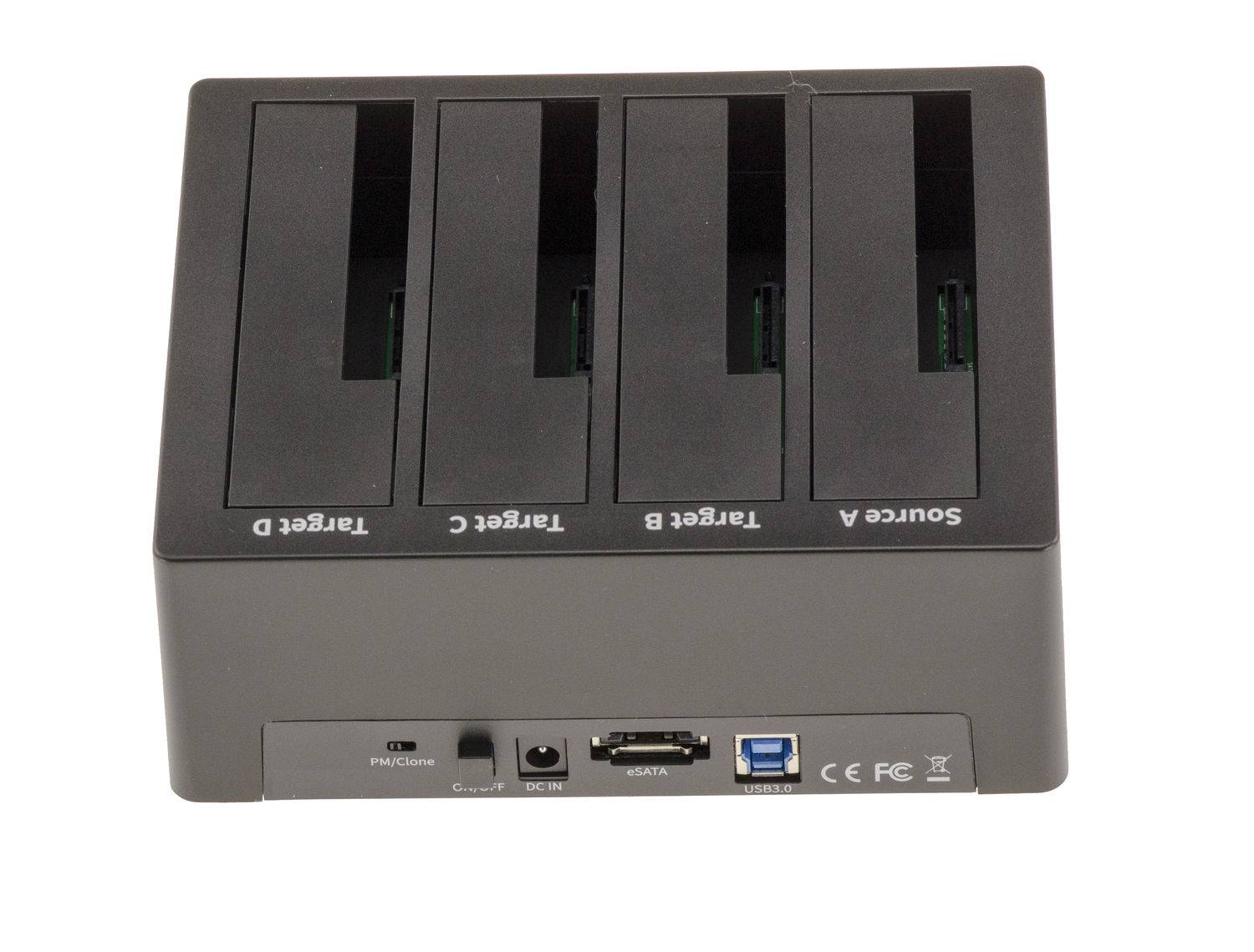 Docking Station. Dock pour 4 DISQUES SATA 2.5 ou 3.5 Liaison USB3 ou eSATA avec FONCTION CLONAGE. USB 3.0 5G, Alimentat-1