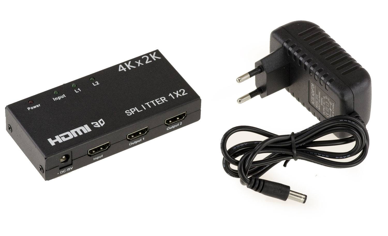 SPLITTER HDMI 1.4B 2 PORTS - RESOLUTION 4K 2160x3840 / COMPATIBLE 3D-0