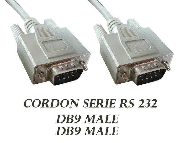 Cordon SERIE RS 232 - 1.5 M CABLAGE DROIT DB9 Mâle vers DB9 Mâle CABLAGE DROIT DB9 Mâle vers DB9 Mâle-0