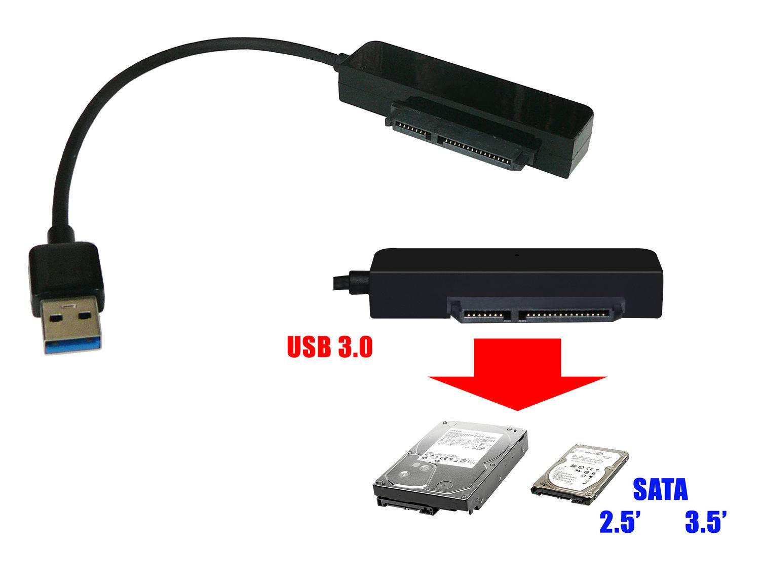 Convertisseur SATA 22 points vers USB 3.0 SATA 3 6GB SATA 3 6GB !-0