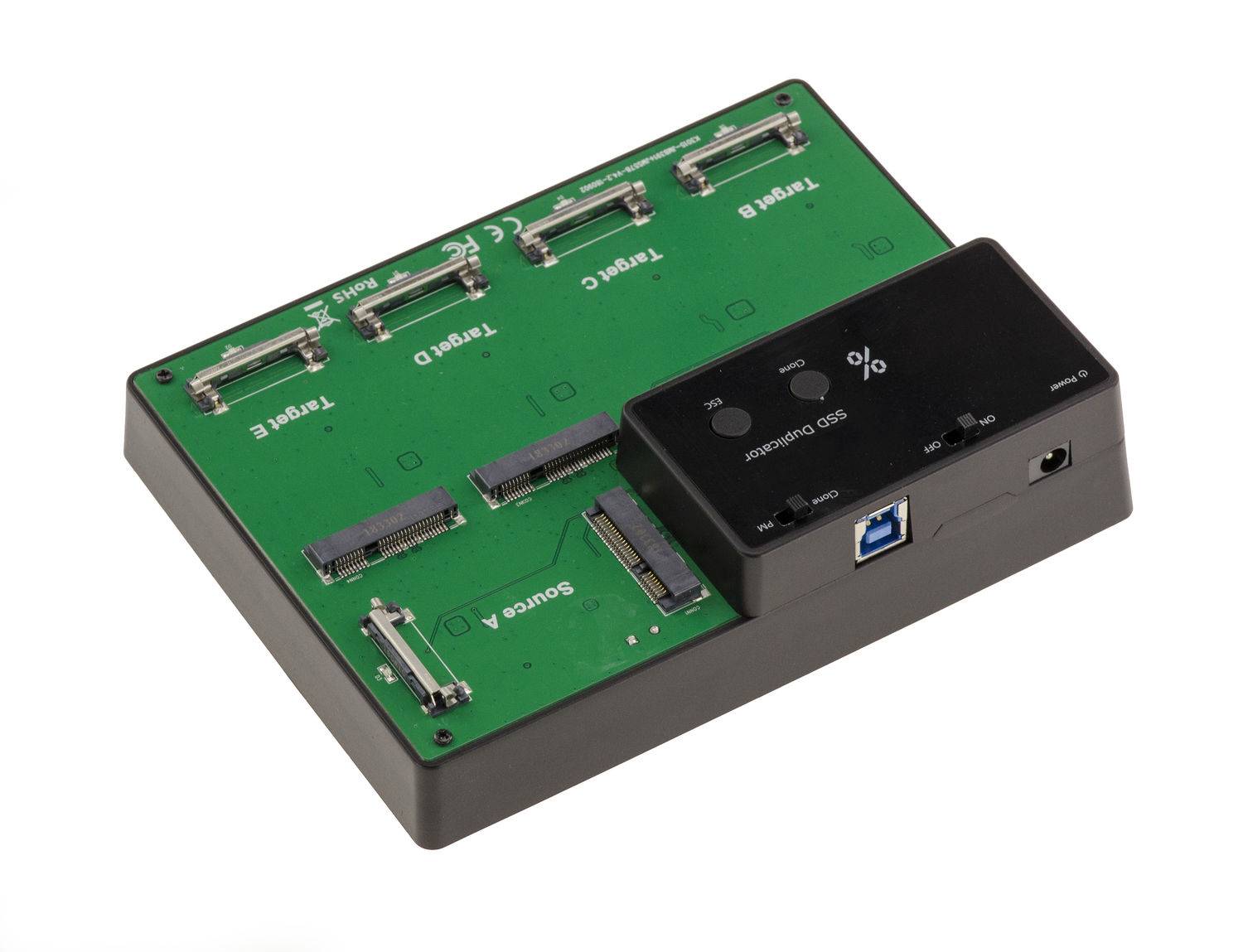 DOCKING STATION. Dock pour 5 SSD mSATA Liaison USB3.0 AVEC FONCTION CLONAGE. Alimentation-1