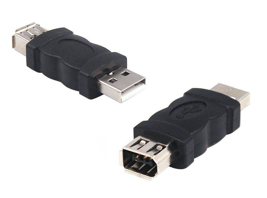 Adaptateur USB Mâle vers FIREWIRE IEEE1394a FEMELLE Fiche firewire type '6 points' Fiche firewire type '6 points'-0