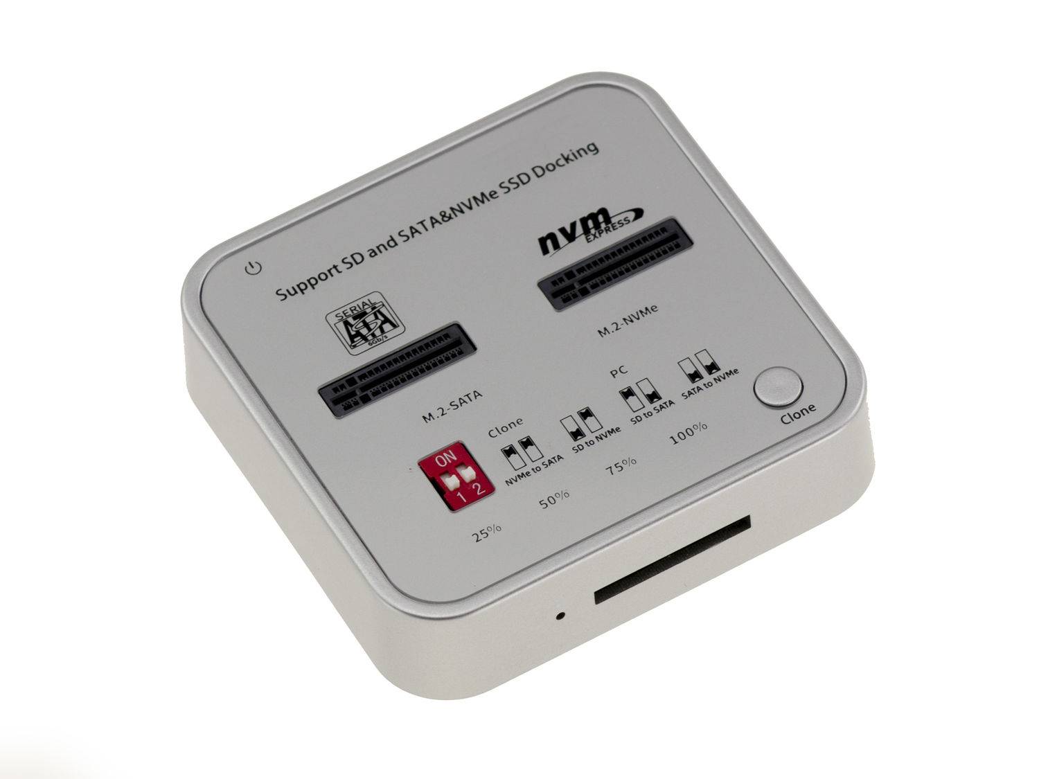 DOCKING STATION. Dock SSD M2 SATA et SSD M.2 PCIe NVMe USB 3.2 Gen2 10GB Avec FONCTION CLONAGE et lecteur SD Express-1