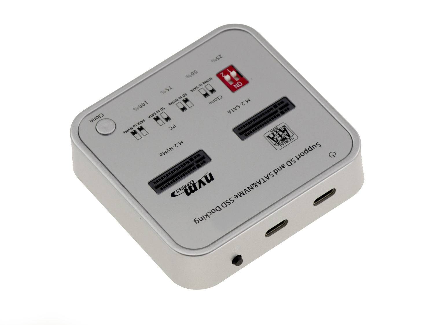 DOCKING STATION. Dock SSD M2 SATA et SSD M.2 PCIe NVMe USB 3.2 Gen2 10GB Avec FONCTION CLONAGE et lecteur SD Express-2