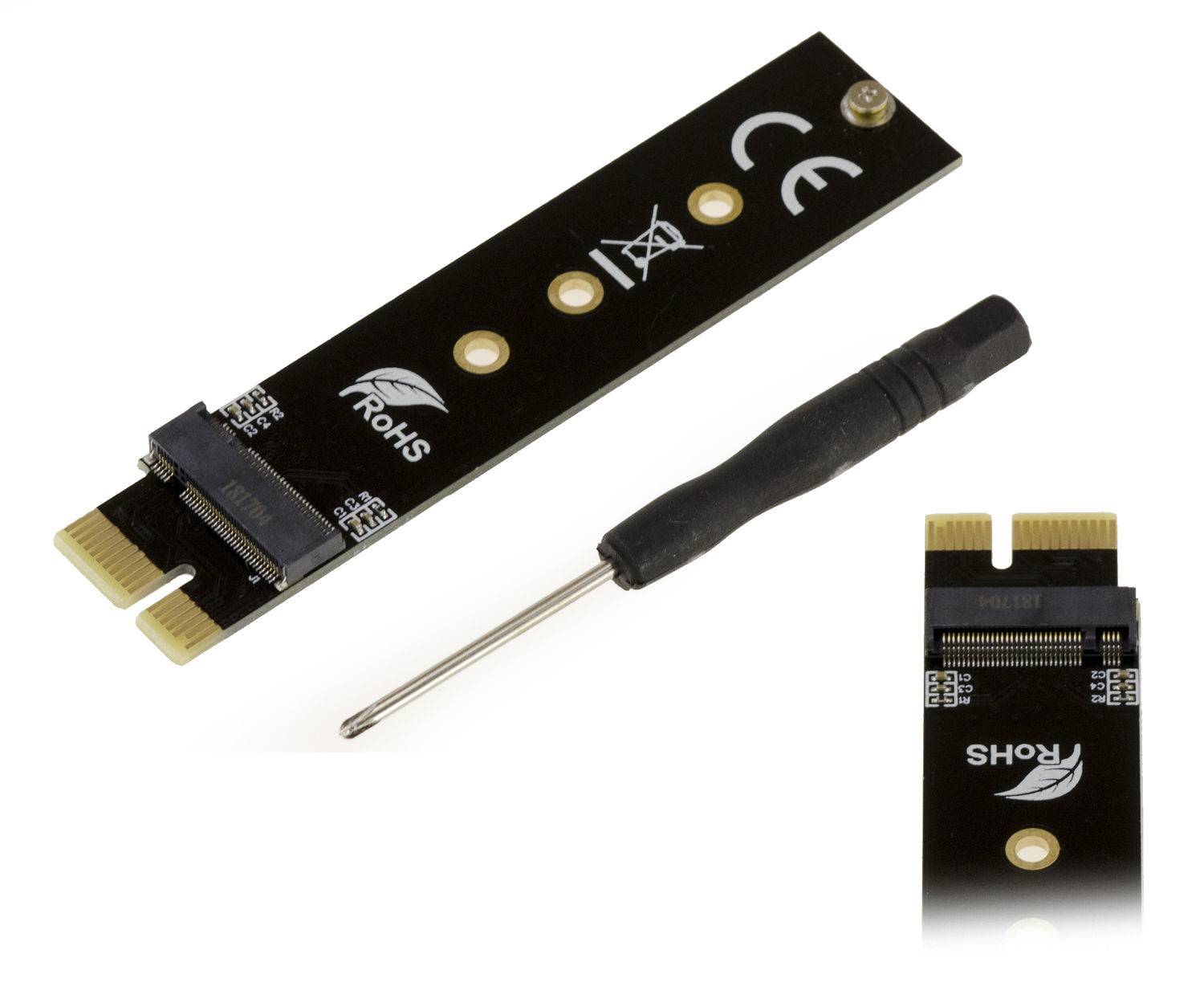 Carte Controleur PCIe 1x pour SSD M.2 PCIe Support AHCI et NVMe-0