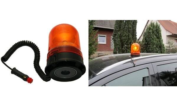 Gyrophare support ventouse 12V AJ.BA GF.25 ASTRAL orange-2