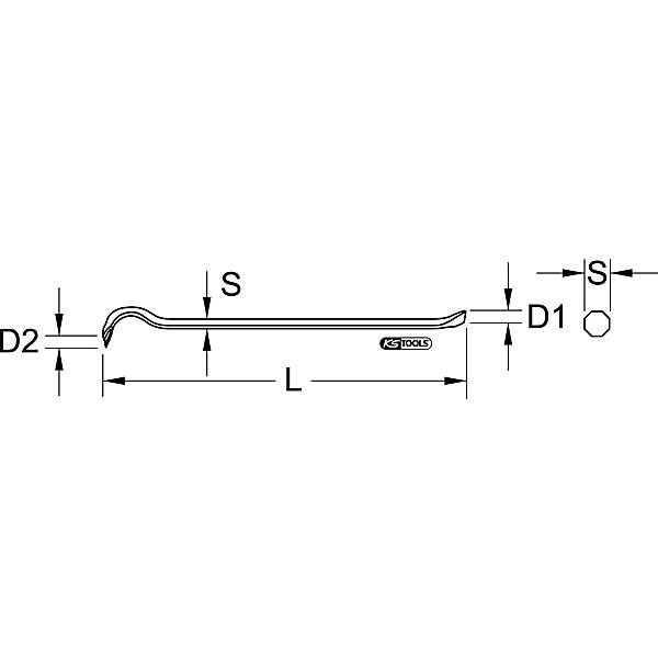 Pince à décoffrer - Corps hexagonal - 1000 mm - KS Tools 156.0594-1