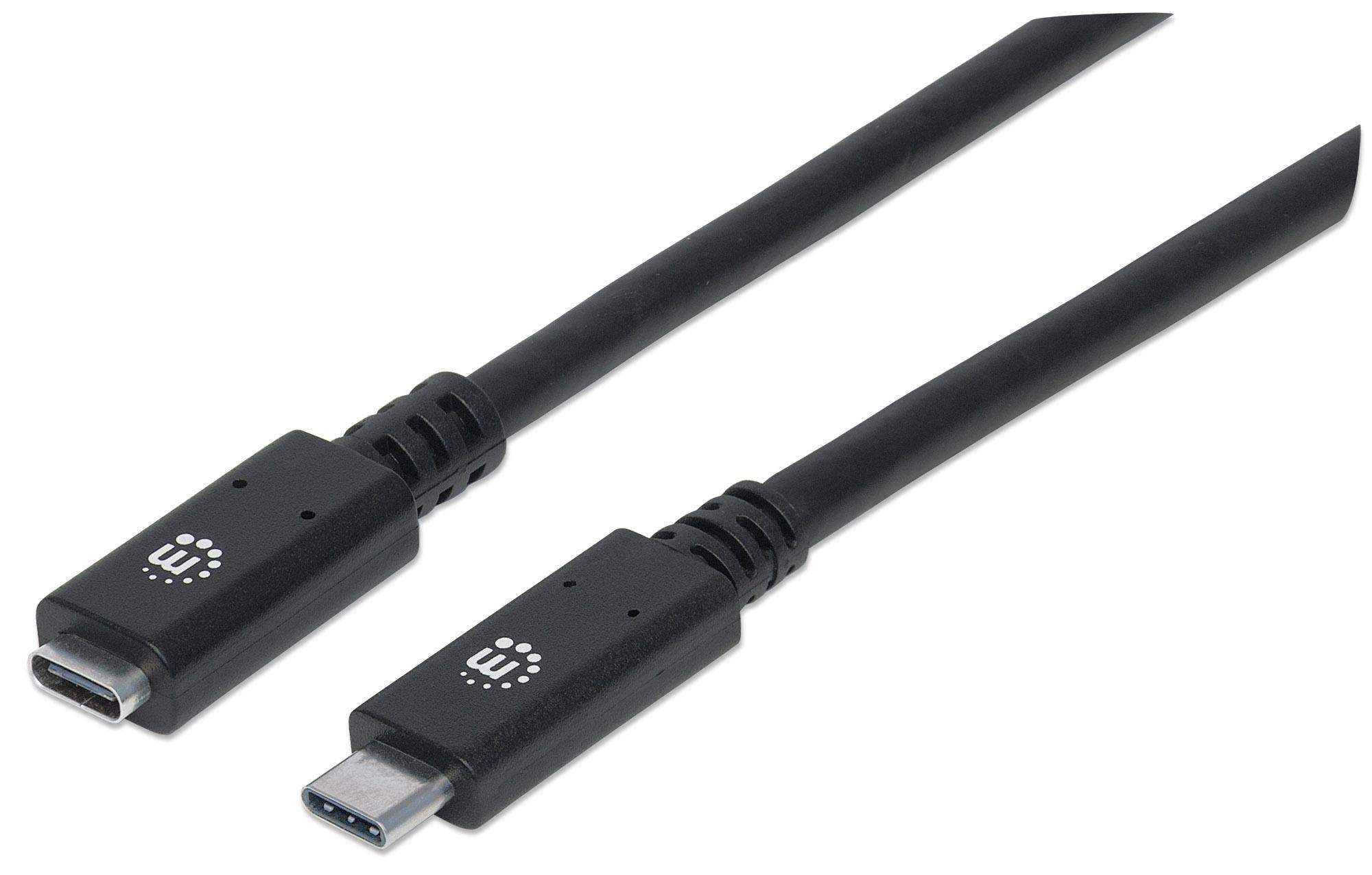 Manhattan Câble USB USB 3.2 Gen2 USB-C® mâle, USB-C® femelle 0.50 m noir 355230-4