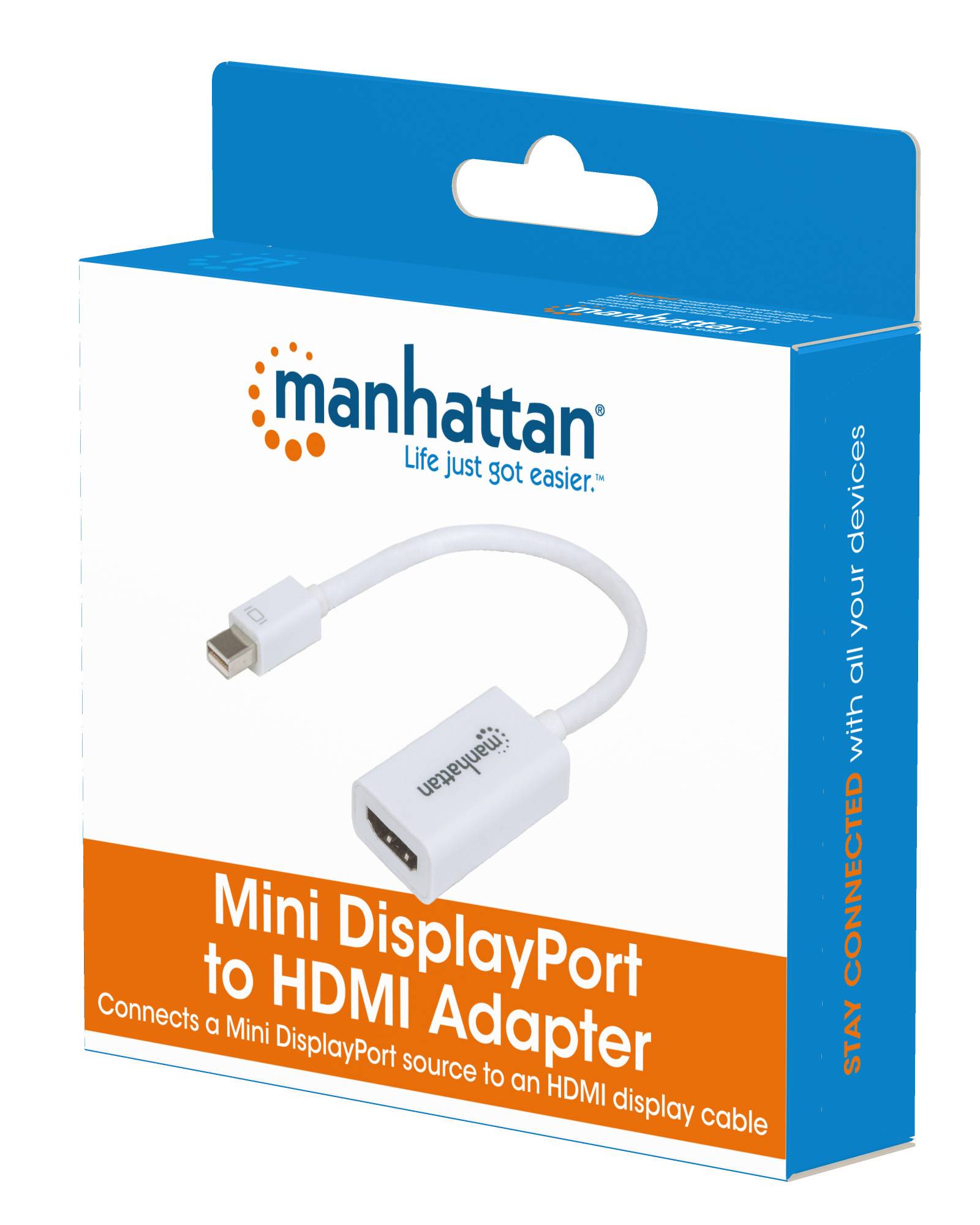 Manhattan 151399 Mini-Display Adaptateur [1x Mini port Display mâle - 1x HDMI femelle] blanc 12.00 cm-4