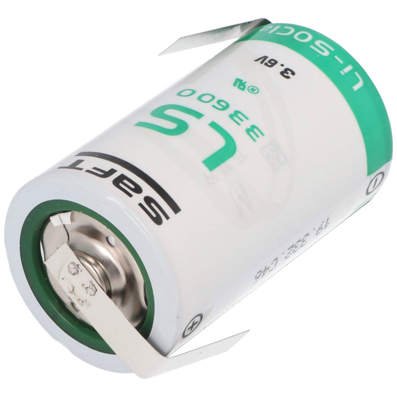 SAFT LS33600 Batterie au lithium 3.6V primaire avec cosse à souder en forme de Z-1