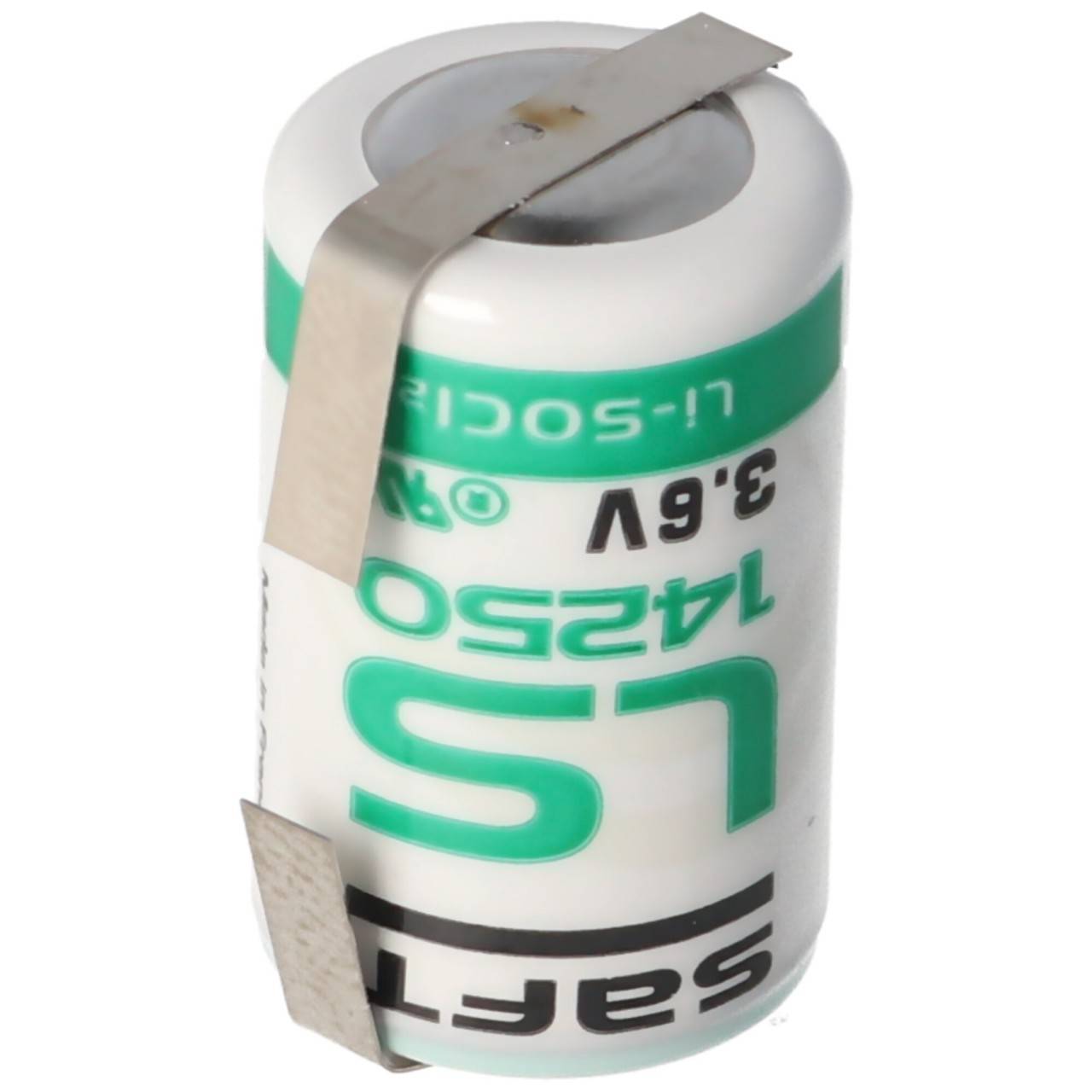 SAFT LS14250CNR Batterie au lithium, Taille 1/2 AA, drapeaux à souder en forme de U-1