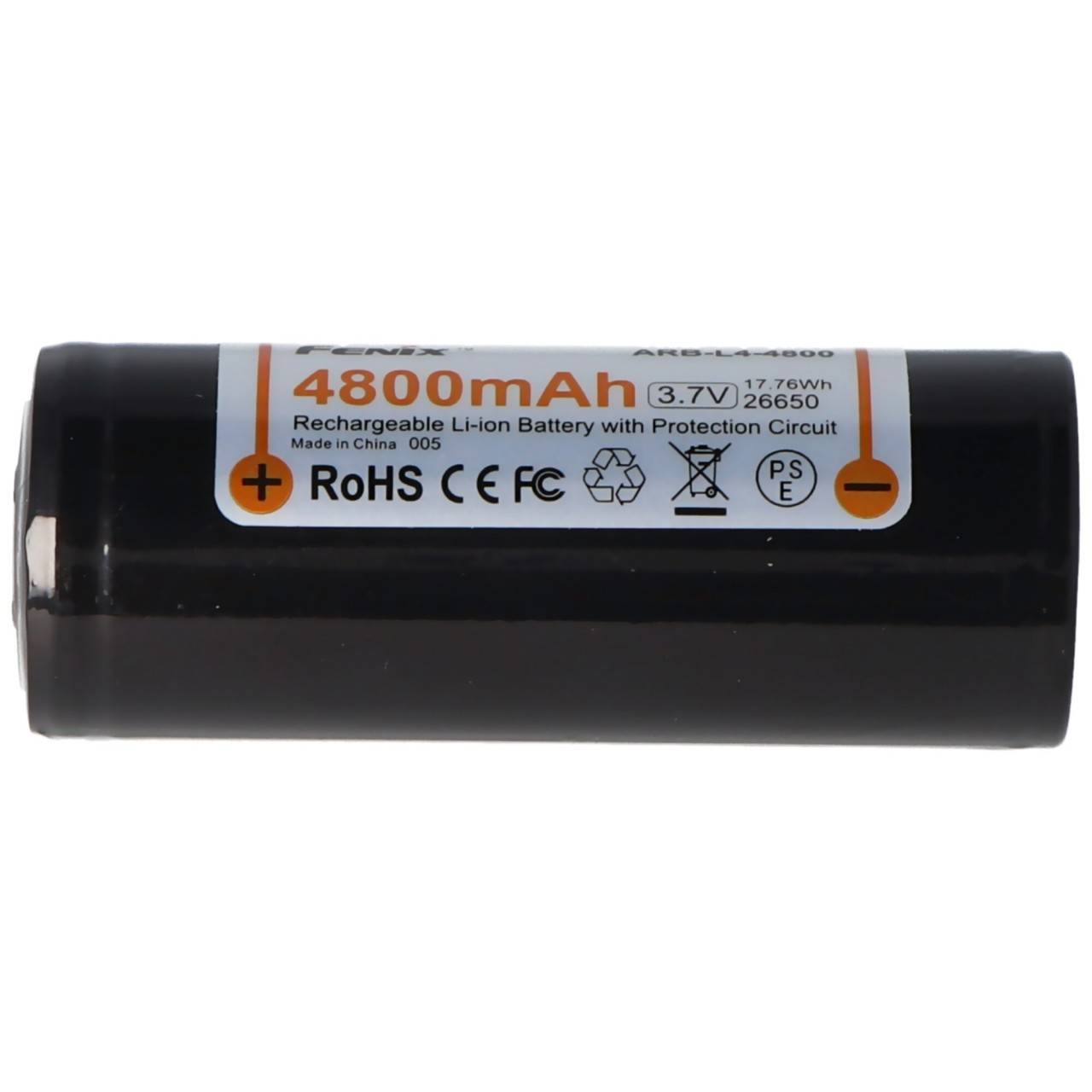 Fenix ARB-L4-4800 26650 Li-ion protégée 3.7 volts avec 4800mAh-4