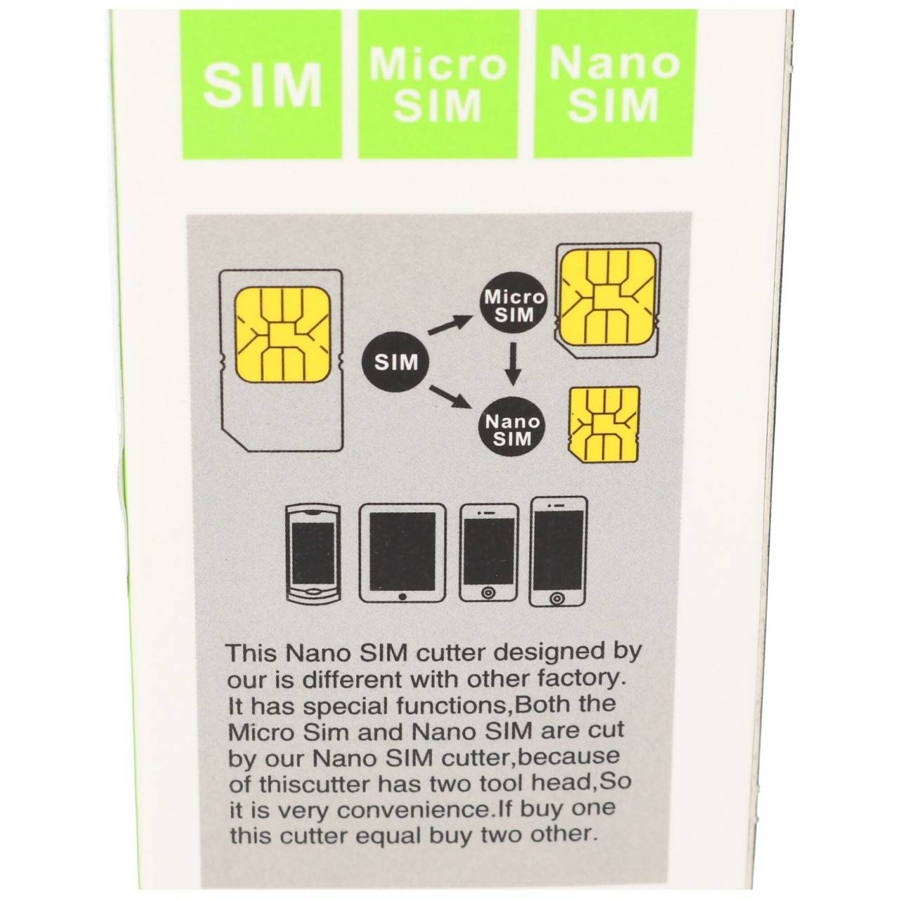 Punch pour cartes SIM sur micro-SIM, Nano-SIM avec adaptateur-2