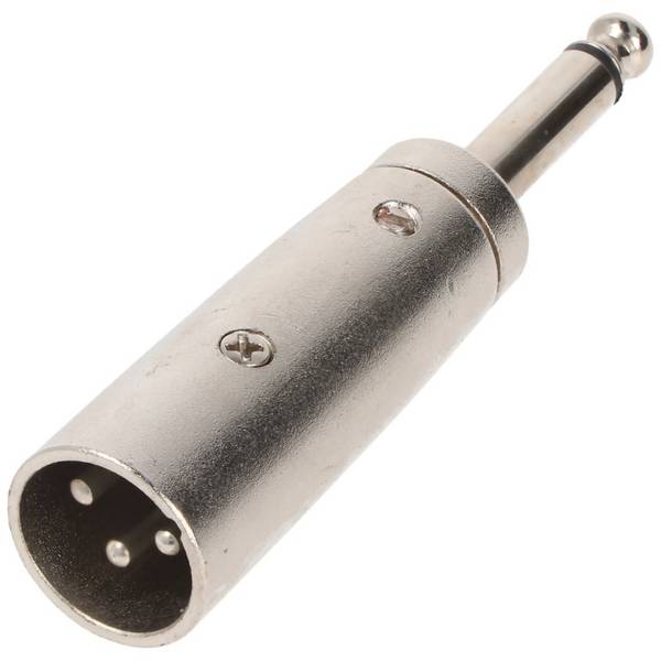 Adaptateur Goobay XLR, prise AUX 6,35 mm, fiche mono vers fiche XLR - 1x fiche XLR (3 broches) > 1x fiche jack 6,35...