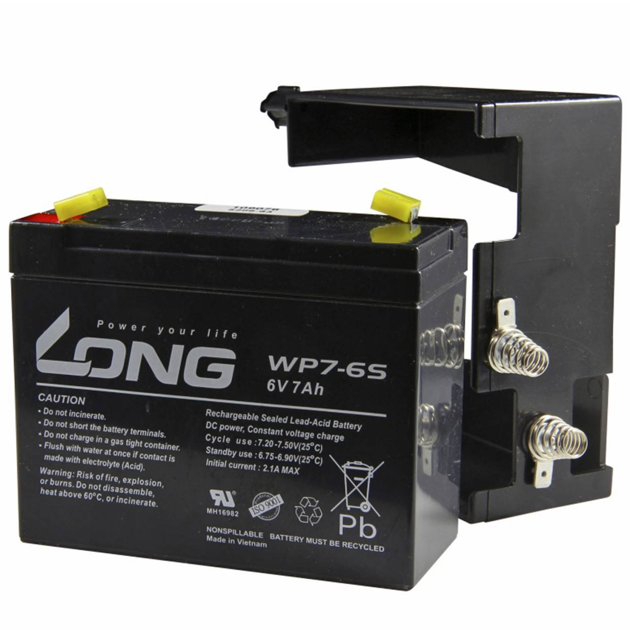 Batterie plomb gel avec adaptateur pour clignotant électronique Horizont Tele-Blitz 6V 7Ah-0