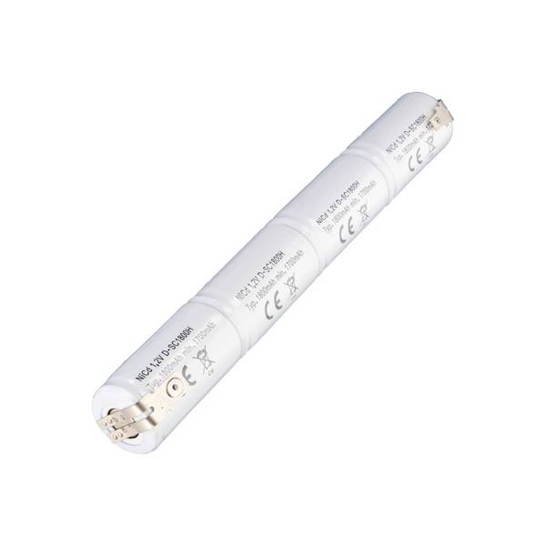 Batterie lumière de secours NiCd 4.8V 1800mAh L1x4 Sub-C avec connecteur Faston remplace la batterie 4.8V