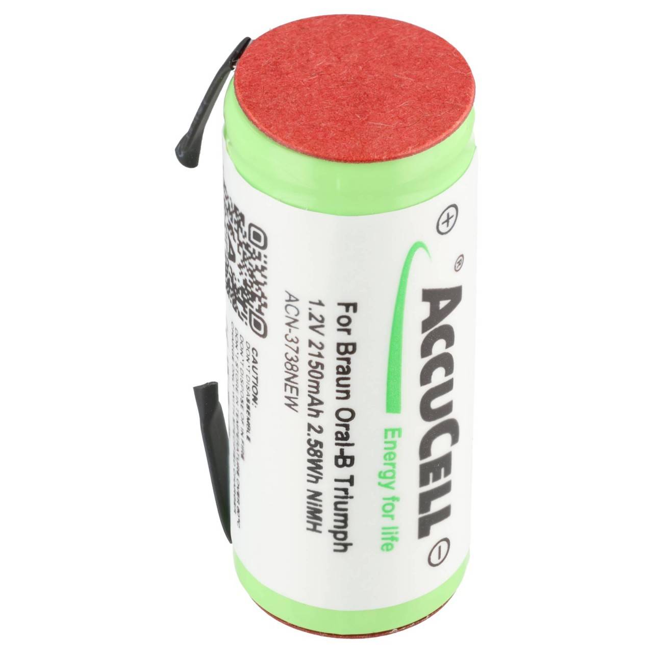 Batterie NiMH 2150mAh 4 / 5A, 43x17mm pour séries Braun Oral-B Triumph (veuillez vérifier les dimensions)-0