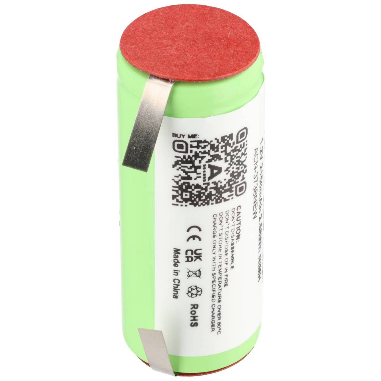 Batterie NiMH 2150mAh 4 / 5A, 43x17mm pour séries Braun Oral-B Triumph (veuillez vérifier les dimensions)-1