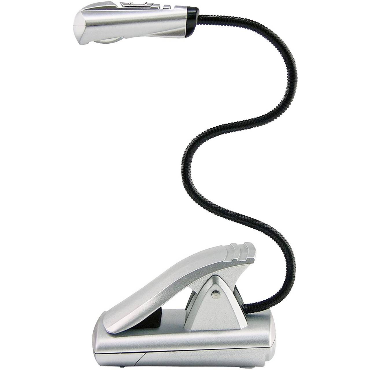 Lampe de lecture mobile LED avec piles argent-0