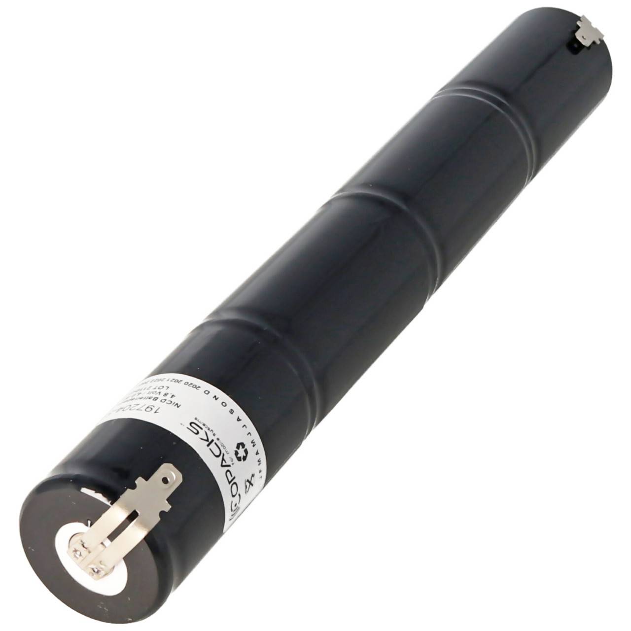Batterie lumière de secours NiCd 4.8V 4500mAh L1x4 Mono D avec connecteur Faston 4.8mm remplace la batterie 4.8V-0