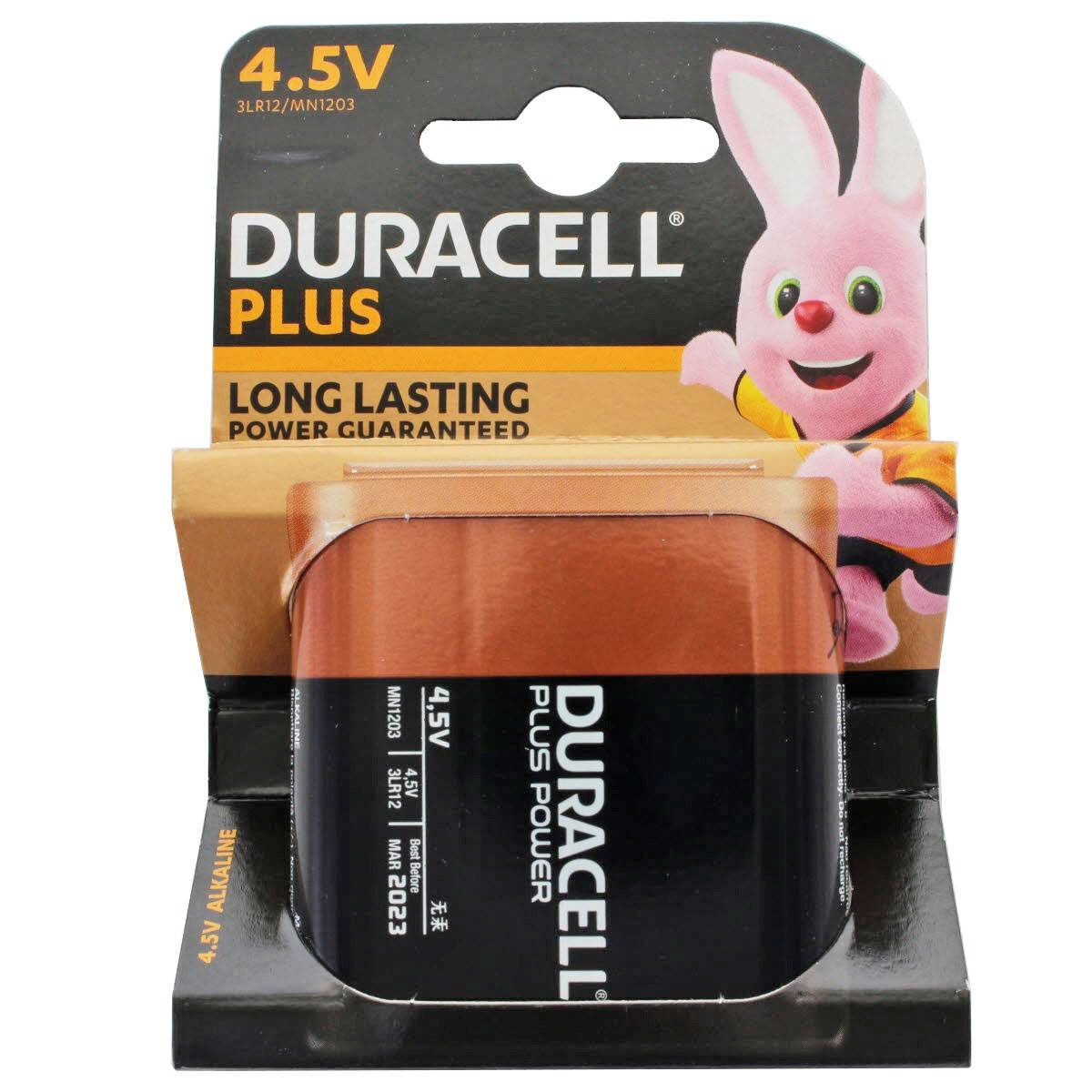 DURACELL Plus 4.5 volts MN1203 3LR12 batterie plate 10 pièces-1