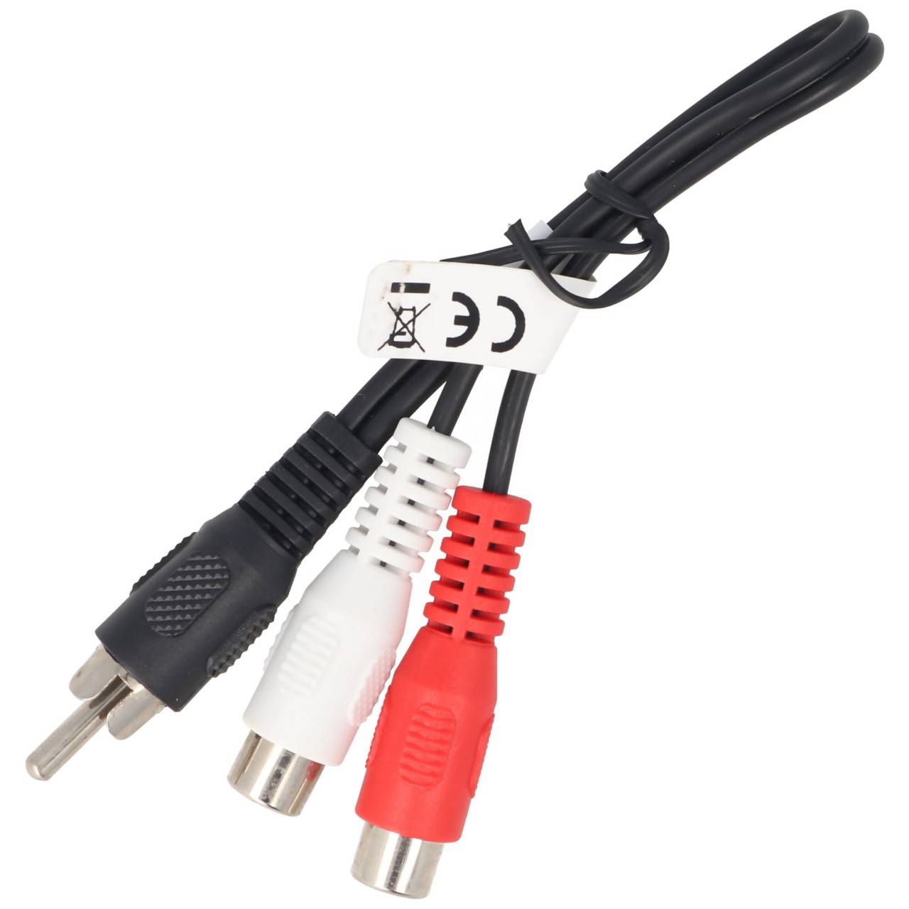 Câble audio-vidéo 0,2 m 1 x prise RCA> 2 x connecteur RCA-0