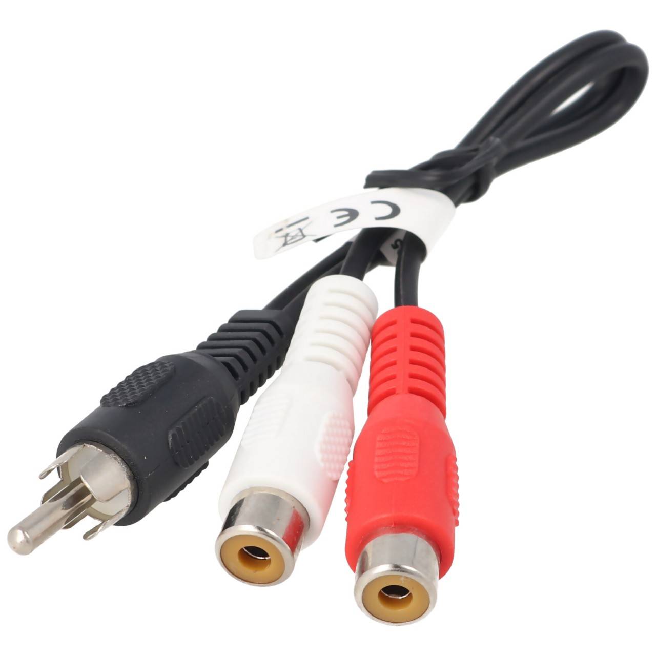 Câble audio-vidéo 0,2 m 1 x prise RCA> 2 x connecteur RCA-1