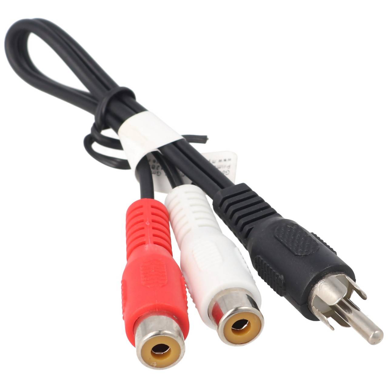 Câble audio-vidéo 0,2 m 1 x prise RCA> 2 x connecteur RCA-2