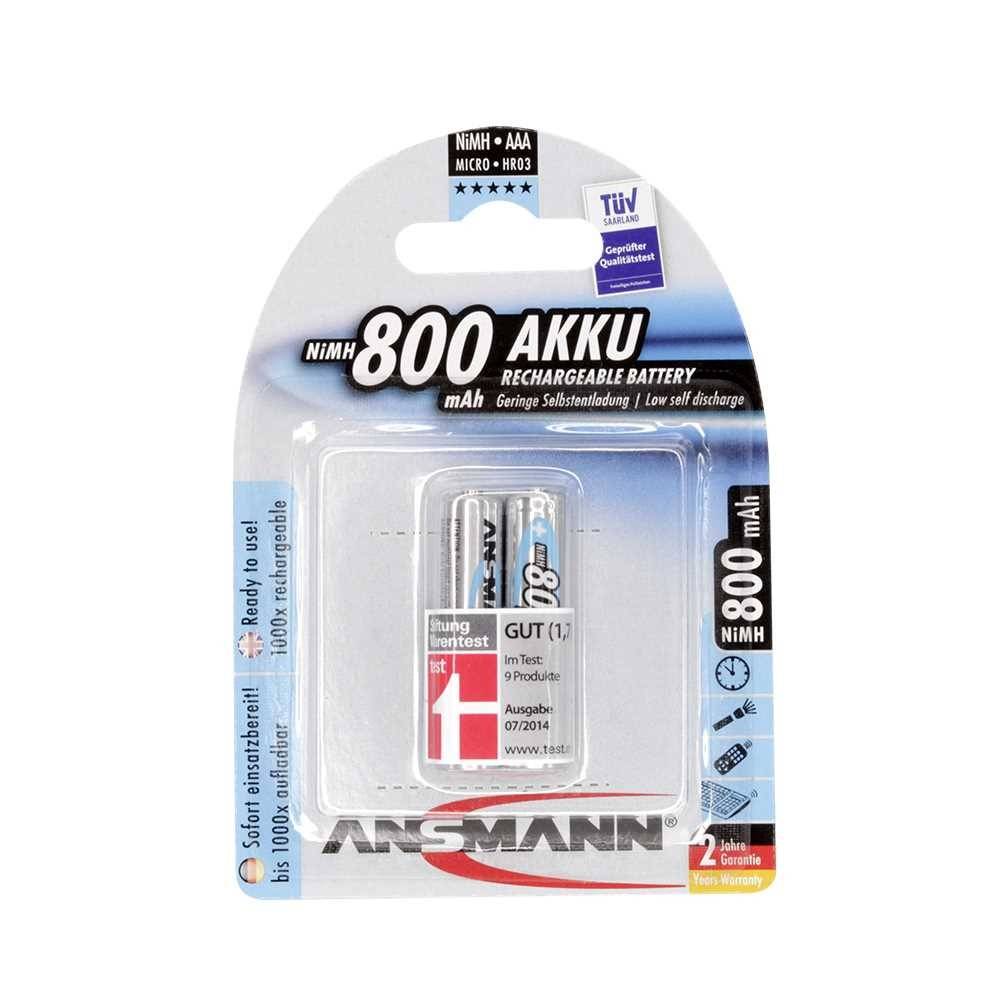 Batterie Ansmann maxE NiMH micro 800mAh, blister de 2-0