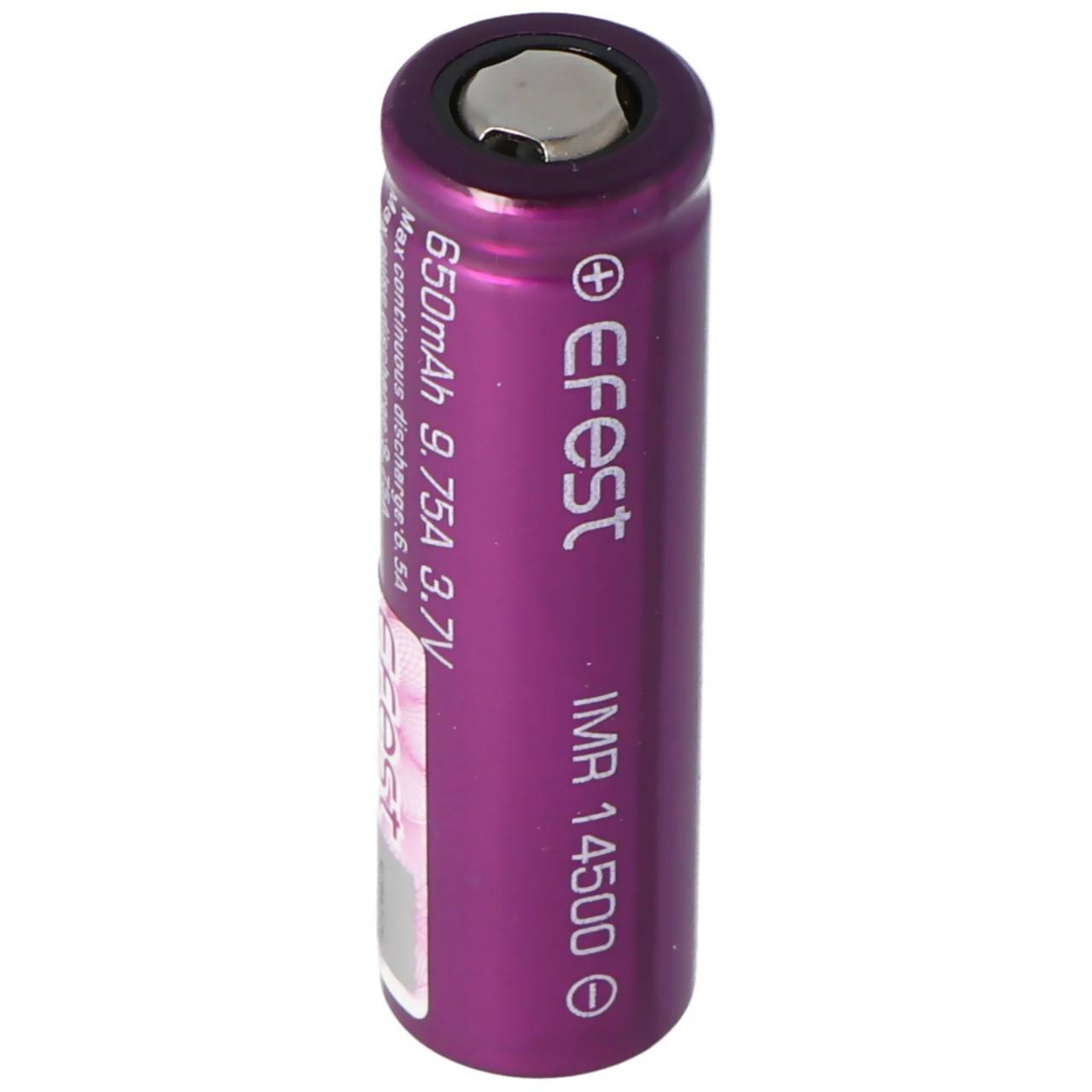Efest IMR 14500 - Batterie Li-Ion 650Vh 3.6V - 3,7V (pôle plus à plat)-0