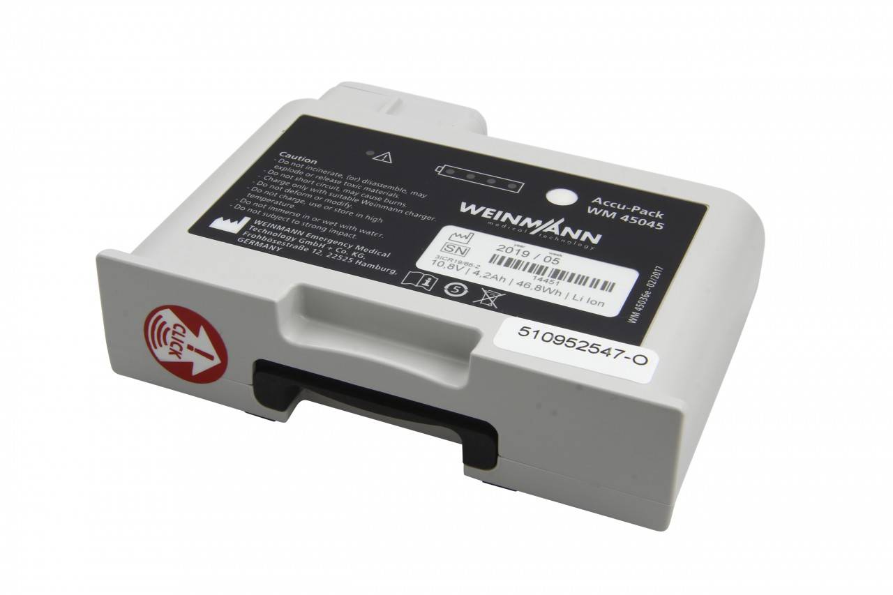Batterie d'origine Li Ion de type Weinmann WM45045, WM45046-1