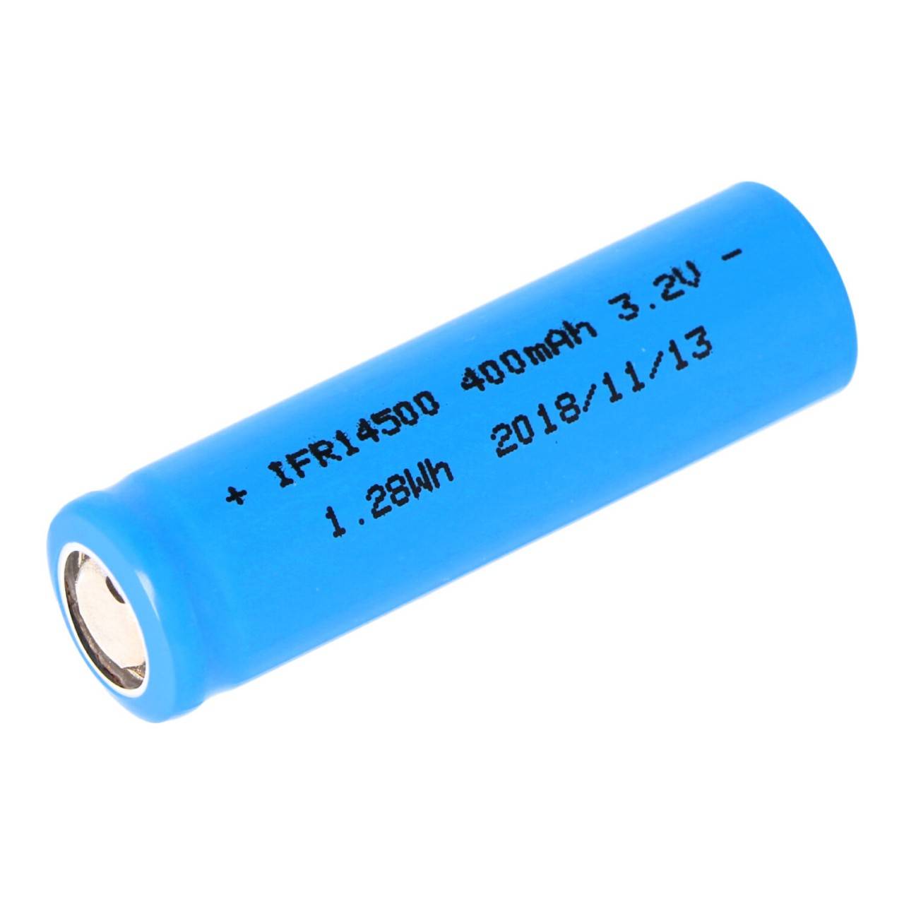 IFR14500 - Batterie AA LiFePo4 400mAh avec pôle positif plat Flattop (sans tête), dimensions 49,8x14,2mm-2