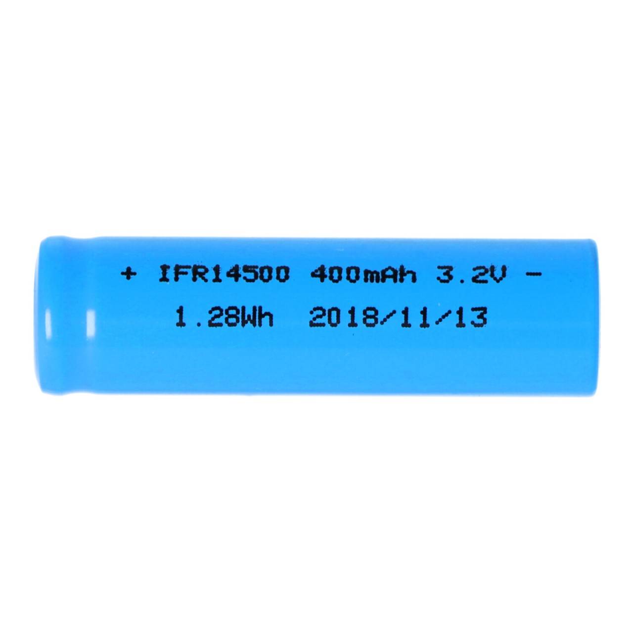 IFR14500 - Batterie AA LiFePo4 400mAh avec pôle positif plat Flattop (sans tête), dimensions 49,8x14,2mm-3