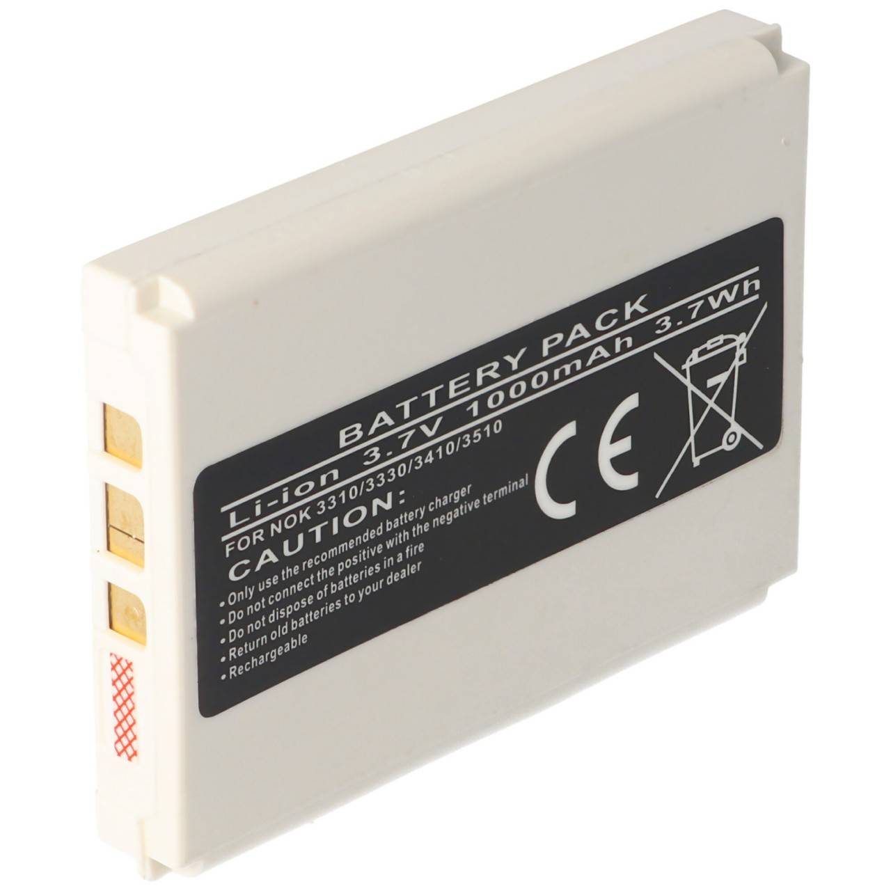 Batterie pour Nokia 3310, 3330, 3410, 3510, Li-ion, 3.7V, 1000mAh, 3.7Wh-1