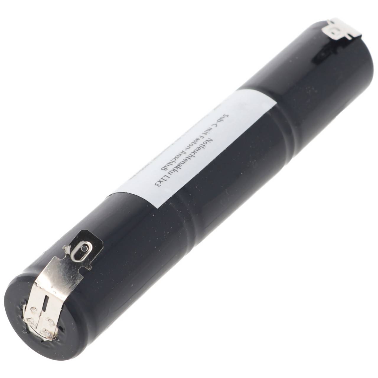 Batterie lumière de secours NiCd 3.6V 1800mAh L1x3 Sub-C avec connecteur Faston adapté à la batterie 3.6V-0