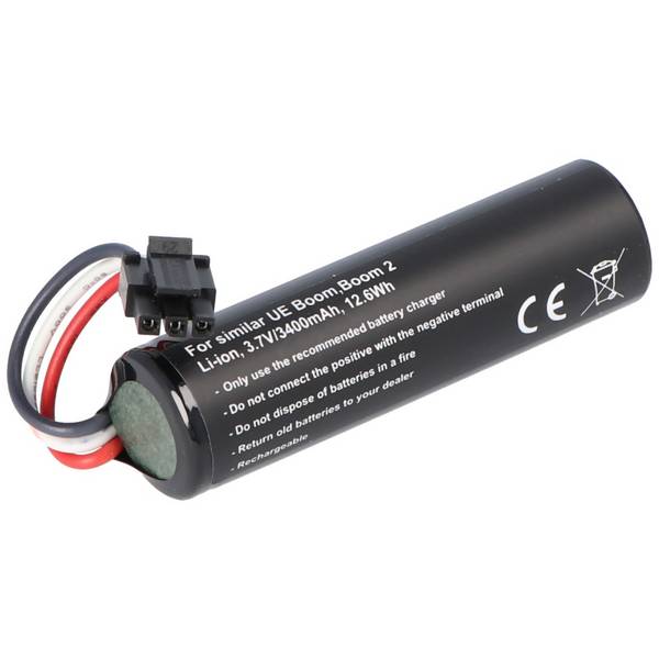 Batterie pour Ultimate Ears UE Boom, Boom 2, Li-ion, 3.7V, 3400mAh, 12.6Wh, intégrée, sans outils