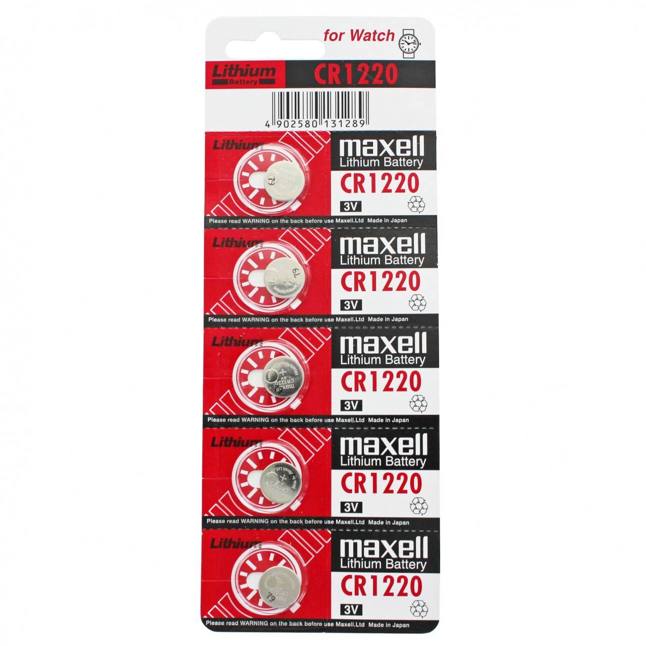 5 pièces - Piles au lithium CR1220 IEC CR1220, 3 Volt max. 38mAh, 12x2mm-1