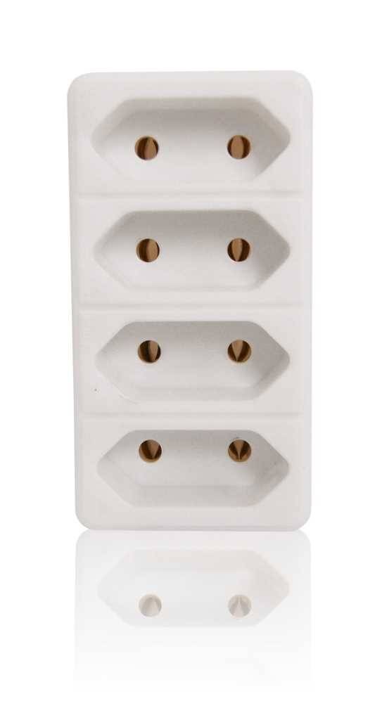 Prise multiple 4x Euro blanc-0