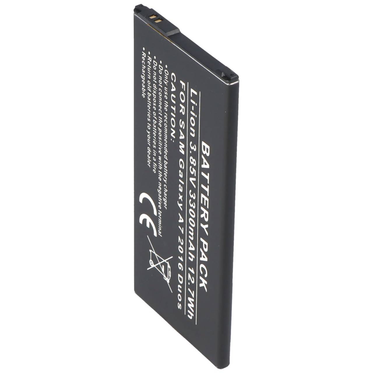 Batterie pour Samsung Galaxy A7 2016 Duo, Li-ion, 3.85V, 3300mAh, 12.7Wh-0