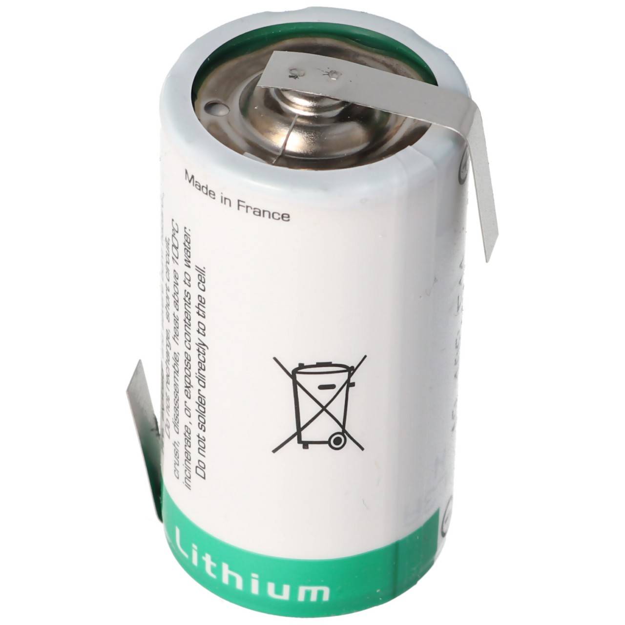 SAFT LS26500 Batterie au lithium Li-SOCI2, Taille C avec cosse à souder en forme de Z-0