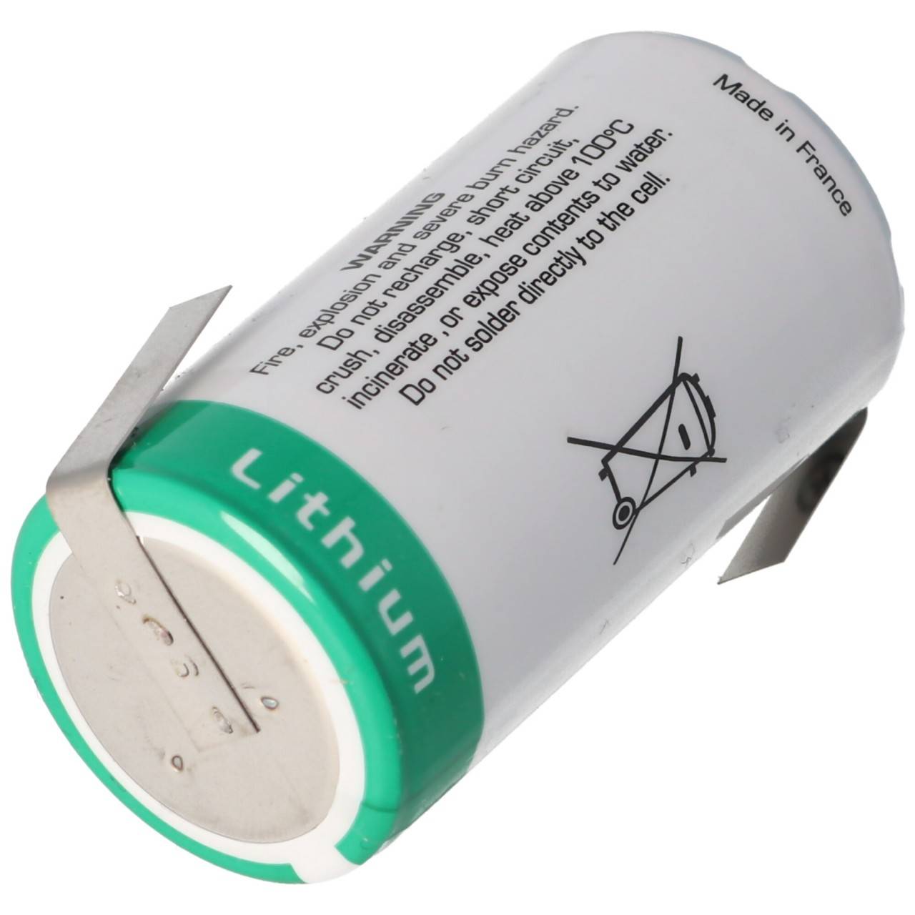 SAFT LS26500 Batterie au lithium Li-SOCI2, Taille C avec cosse à souder en forme de Z-2