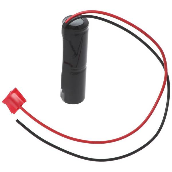 Batterie pour lampe de secours NiCd 2,4V 1800mAh L1x2 Sub-C avec câble de 200mm sur un côté compatible avec batterie...